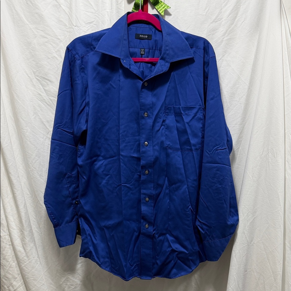 Izod Royal Blue Men's Dress Shirt